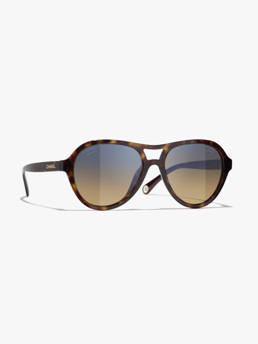 Chanel Pilot Sunglasses in Dark Havana